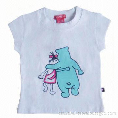 Baby's cotton lovely t-shirt with animal printing